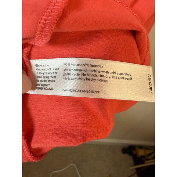 Eileen Fisher Coral Short Sleeve t-shirt Pullover Dress Size L - Picture 4 of 6
